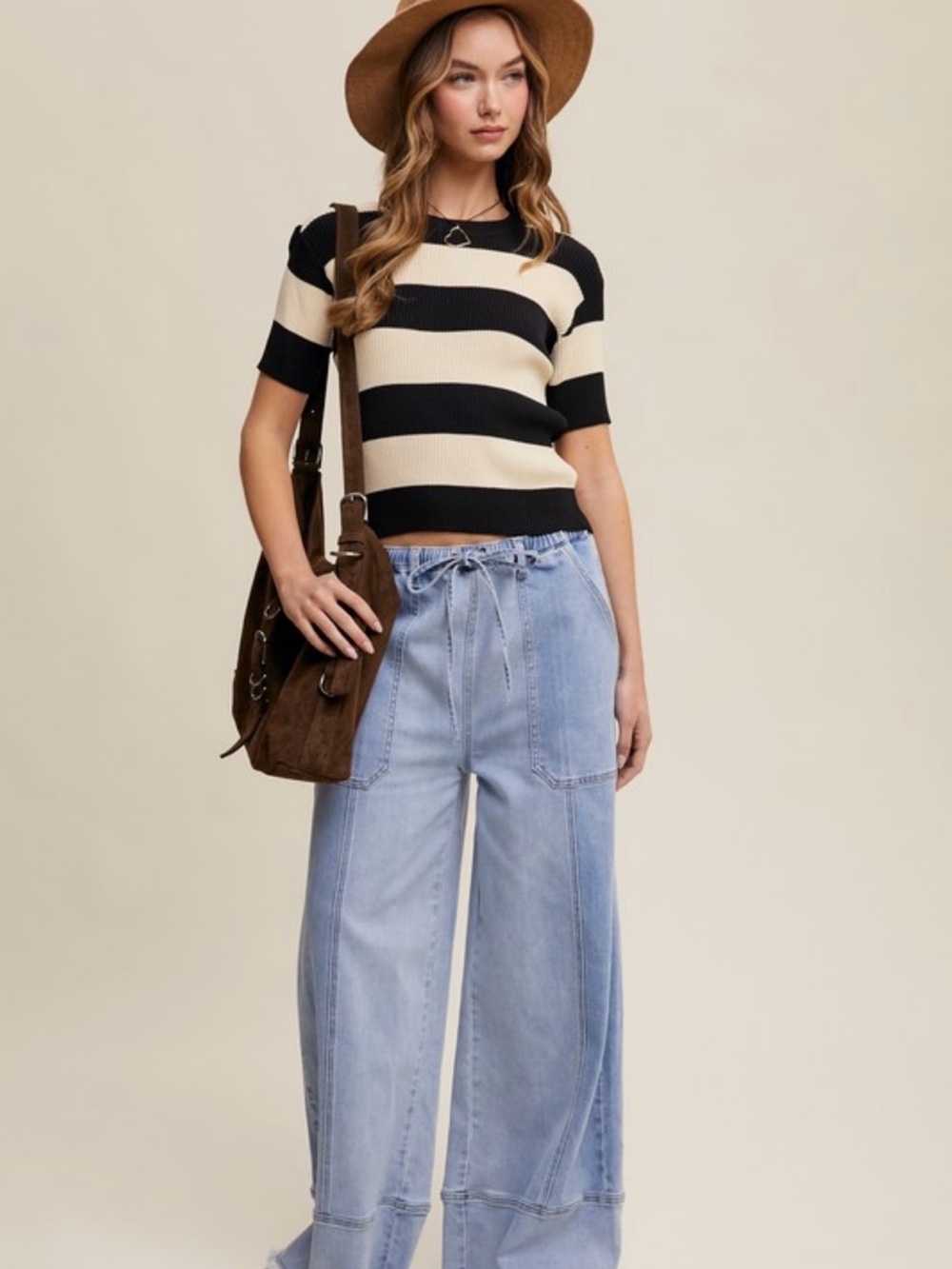 Britt Striped Ribbed Top